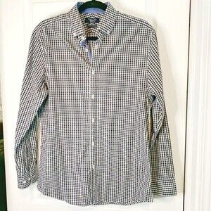 Penguin Heritage Slim Flit Checkered Button Down Lightweight Dress Shirt